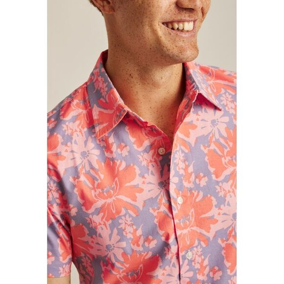 Bonobos Stretch Riviera Short Sleeve Men's Shirt Buttodown Slim Fit M NEW 274258 - Picture 3 of 9